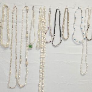 15 pc SHELL and STONE Necklaces Short Long Vintage Modern
